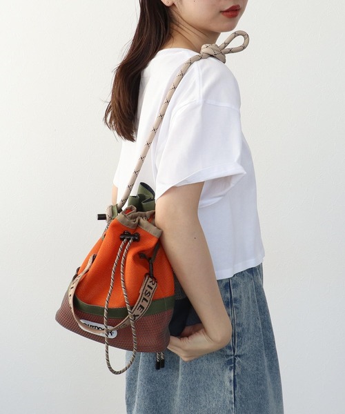 Cepica(セピカ)の「【RISLEY×OUTDOOR PRODUCT】メッシュWポシェット(ショルダーバッグ・レディース・グレー/カーキ/オレンジ・FREE)」の1枚目の写真