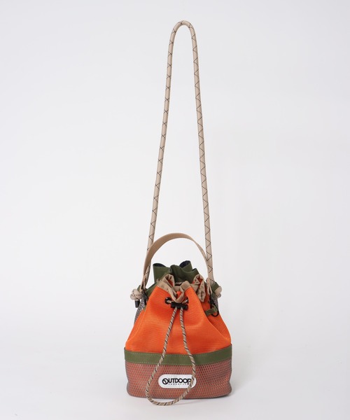 Cepica(セピカ)の「【RISLEY×OUTDOOR PRODUCT】メッシュWポシェット(ショルダーバッグ・レディース・グレー/カーキ/オレンジ・FREE)」の4枚目の写真
