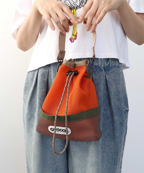 Cepica(セピカ)の「【RISLEY×OUTDOOR PRODUCT】メッシュWポシェット(ショルダーバッグ・レディース・グレー/カーキ/オレンジ・FREE)」の22枚目の写真