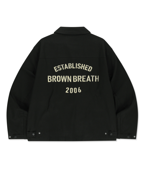BROWNBREATH(ブラウンブレス)の「OXFORD ZIP UP JACKET - BLACK(デニムジャケット・レディース・その他・SMALL/MEDIUM/LARGE/X-LARGE)」の2枚目の写真