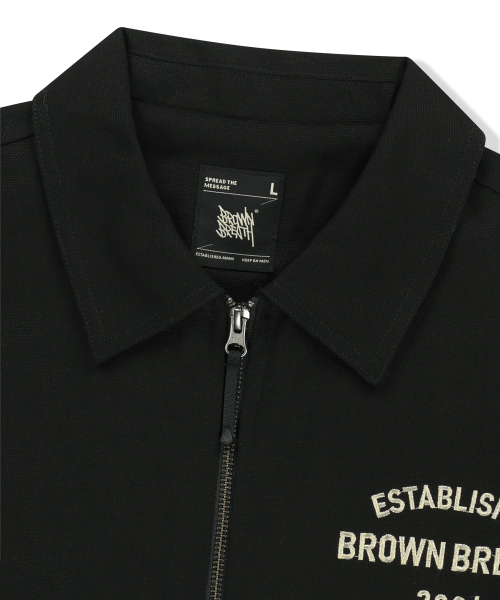 BROWNBREATH(ブラウンブレス)の「OXFORD ZIP UP JACKET - BLACK(デニムジャケット・レディース・その他・SMALL/MEDIUM/LARGE/X-LARGE)」の3枚目の写真