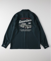 Right-on | 【POWER TO THE PEOPLE】バック刺繍長袖シャツ (オープンカラー / ヴィンテージライク / イージーケア)(シャツ/ブラウス)