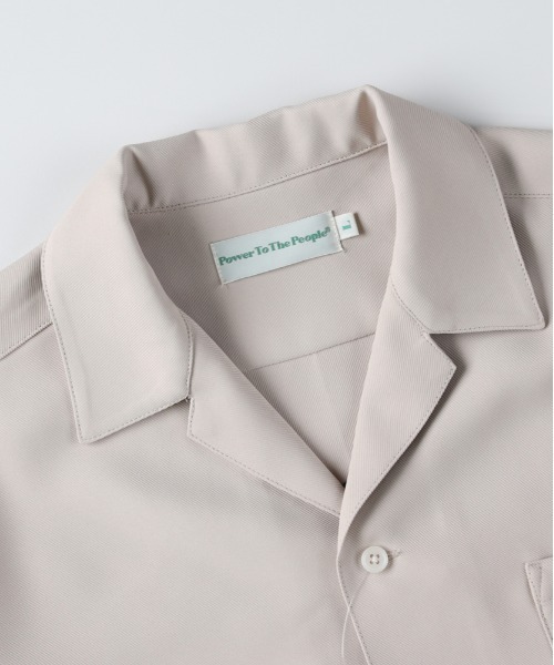 Right-on（ライトオン）の「【POWER TO THE PEOPLE】バック刺繍長袖シャツ (オープンカラー / ヴィンテージライク / イージーケア)（シャツ/ブラウス・メンズ・グリーン/オフホワイト/ブラック・S/M/L/XL）」の7枚目の写真