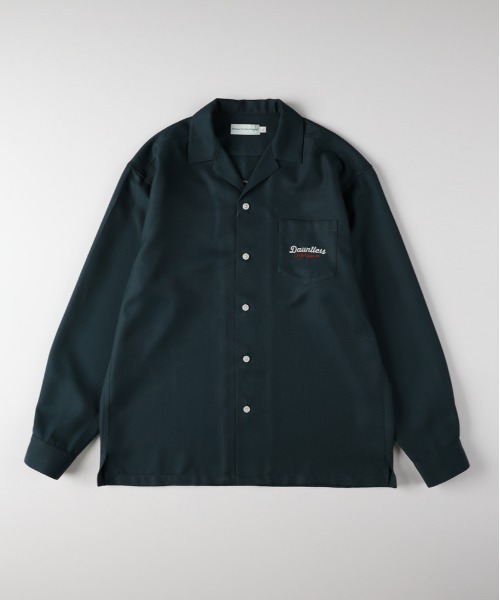 Right-on（ライトオン）の「【POWER TO THE PEOPLE】バック刺繍長袖シャツ (オープンカラー / ヴィンテージライク / イージーケア)（シャツ/ブラウス・メンズ・グリーン/オフホワイト/ブラック・S/M/L/XL）」の11枚目の写真