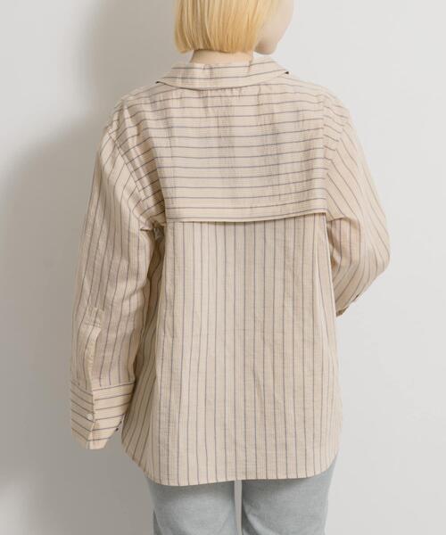 THE GOODLAND MARKET（ザグッドランドマーケット）の「cwtch　STRIPE 2WAY SHIRT（シャツ/ブラウス・レディース・ミント/オレンジ・FREE）」の6枚目の写真