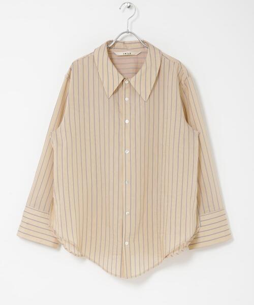 THE GOODLAND MARKET（ザグッドランドマーケット）の「cwtch　STRIPE 2WAY SHIRT（シャツ/ブラウス・レディース・ミント/オレンジ・FREE）」の10枚目の写真
