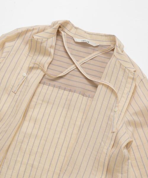 THE GOODLAND MARKET（ザグッドランドマーケット）の「cwtch　STRIPE 2WAY SHIRT（シャツ/ブラウス・レディース・ミント/オレンジ・FREE）」の11枚目の写真
