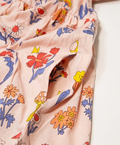 MAKE YOUR DAY（メイクユアデイ）の「レトロフラワー総柄ワンピース■80～140cm（ワンピース・キッズ・オフホワイト/ピンク・80/90/100/110/120）」の9枚目の写真