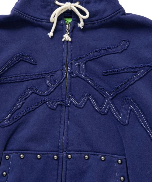 PULP/417EDIFICE（パルプフォーワンセブンエディフィス）の「SPECIAL GUEST / スペシャルゲスト EX LOGO ZIP UP HOODIE（パーカー・メンズ・パープル・LARGE/MEDIUM）」の5枚目の写真