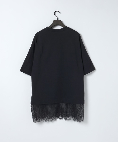 eL（エル）の「【eL】Lace Layered TEE/647286（Tシャツ/カットソー・レディース・ブラック/オフホワイト・FREE）」の16枚目の写真