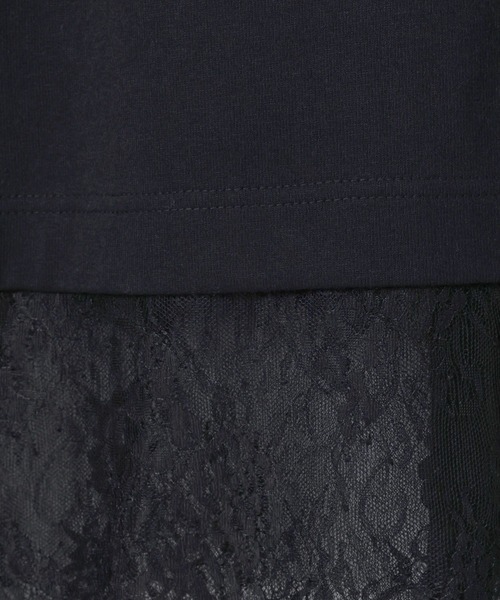 eL（エル）の「【eL】Lace Layered TEE/647286（Tシャツ/カットソー・レディース・ブラック/オフホワイト・FREE）」の18枚目の写真