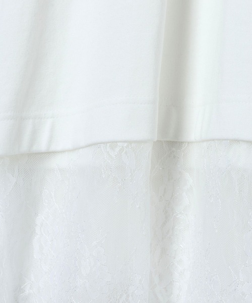 eL（エル）の「【eL】Lace Layered TEE/647286（Tシャツ/カットソー・レディース・ブラック/オフホワイト・FREE）」の19枚目の写真