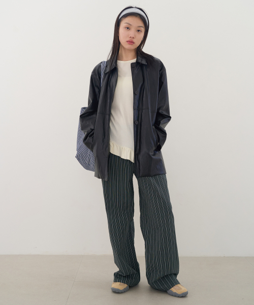 JULIAPEPE(ジュリアペペ)の「Moho Fit Stripe Pants (Deep green)(その他パンツ・レディース・その他・FREE)」の1枚目の写真