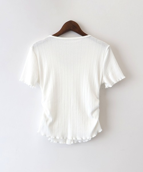 SpRay(スプレイ)の「フェイクレイヤードカーディガン(Tシャツ/カットソー・レディース・グレー/オフホワイト/イエロー/ブラック・FREE)」の11枚目の写真