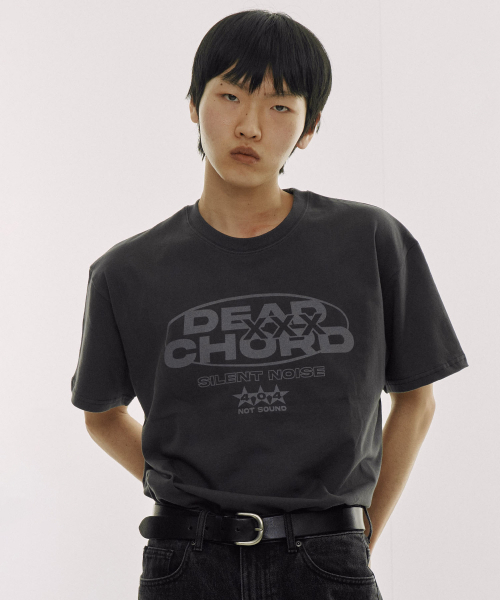 DEFYCLUBROBBERS(ディファイクラブロバース)の「Dead Chord セミクロップ半袖Tシャツ (2色)(Tシャツ/カットソー・レディース・ブラウン/チャコール・MEDIUM/LARGE)」の3枚目の写真