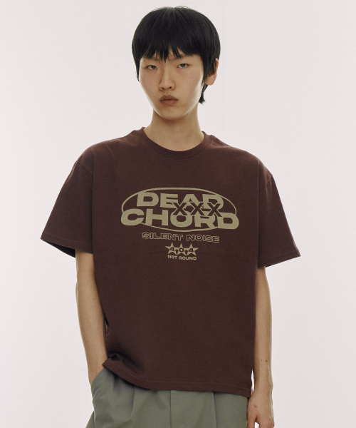 DEFYCLUBROBBERS(ディファイクラブロバース)の「Dead Chord セミクロップ半袖Tシャツ (2色)(Tシャツ/カットソー・レディース・ブラウン/チャコール・MEDIUM/LARGE)」の4枚目の写真