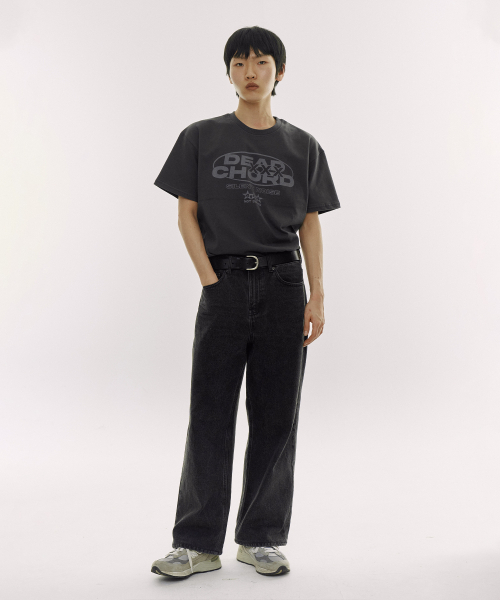 DEFYCLUBROBBERS(ディファイクラブロバース)の「Dead Chord セミクロップ半袖Tシャツ (2色)(Tシャツ/カットソー・レディース・ブラウン/チャコール・MEDIUM/LARGE)」の6枚目の写真