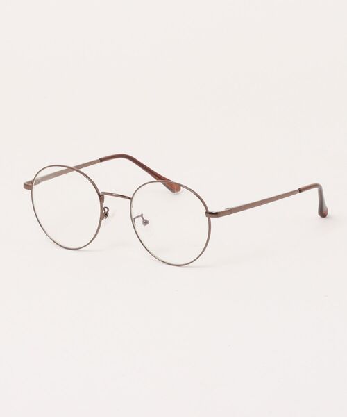 Revo.(レボ)の「BOSTON CLEAR LENS GLASSES / メタルフレーム ボストン型 メガネ 伊達メガネ クリアレンズ UVカット(メガネ・レディース・ブラウン/ゴールド/シルバー・FREE)」の2枚目の写真