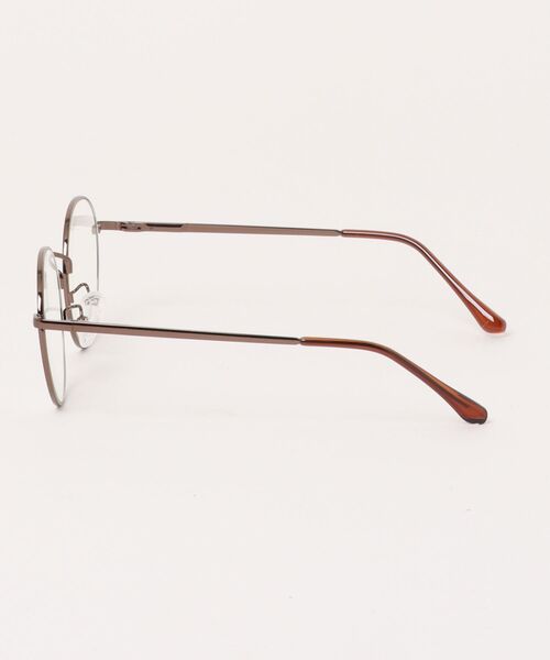 Revo.(レボ)の「BOSTON CLEAR LENS GLASSES / メタルフレーム ボストン型 メガネ 伊達メガネ クリアレンズ UVカット(メガネ・レディース・ブラウン/ゴールド/シルバー・FREE)」の4枚目の写真