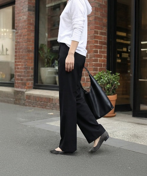 STYLE DELI(スタイルデリ)の「内ゴム伸縮ストレートパンツ(その他パンツ・レディース・ブラウン/ベージュ/ブラック・MEDIUM/SMALL/LARGE)」の10枚目の写真