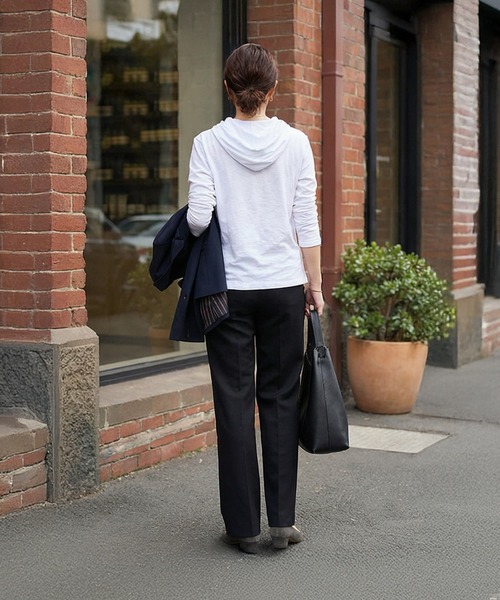 STYLE DELI(スタイルデリ)の「内ゴム伸縮ストレートパンツ(その他パンツ・レディース・ブラウン/ベージュ/ブラック・MEDIUM/SMALL/LARGE)」の4枚目の写真