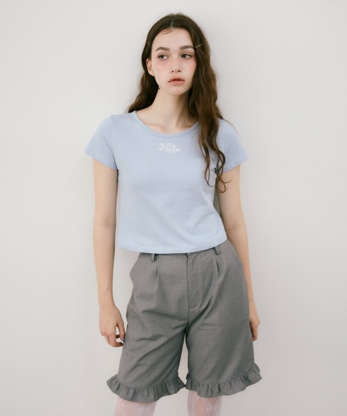 idem(イデム)の「idem rose graphic T-shirt / オリジナルローズグラフィックTシャツ(Tシャツ/カットソー・レディース・ネイビー/ブルー・FREE)」の15枚目の写真