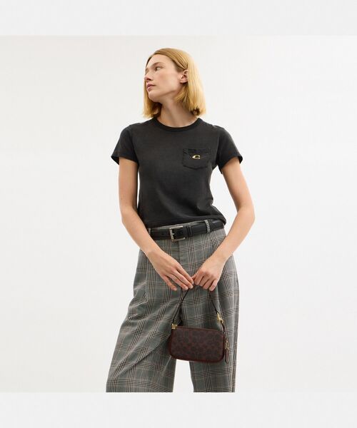 COACH（コーチ）の「プラザ バッグ 18・シグネチャー キャンバス（ハンドバッグ・レディース・ブラウン系その他・ONE）」の6枚目の写真