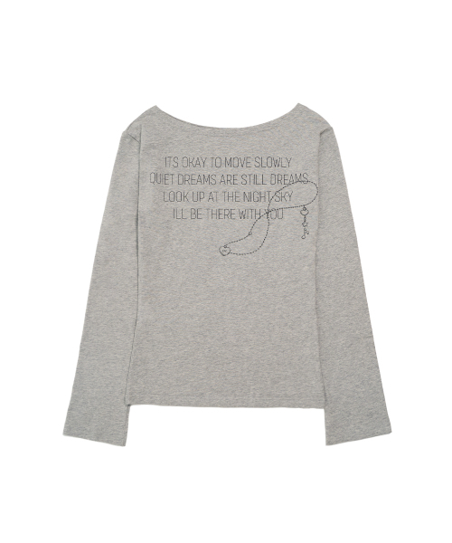 MIHEV(ミヘブ)の「M ネックレスグラフィックボートネックロングスリーブTシャツメランジ(Tシャツ/カットソー・レディース・その他・SMALL/MEDIUM)」の7枚目の写真