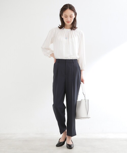 Reflect(リフレクト)の「【セットアップ可】スリット入りテーパードパンツ(その他パンツ・レディース・グレー/ネイビー・07/11/13/15 /09)」の4枚目の写真