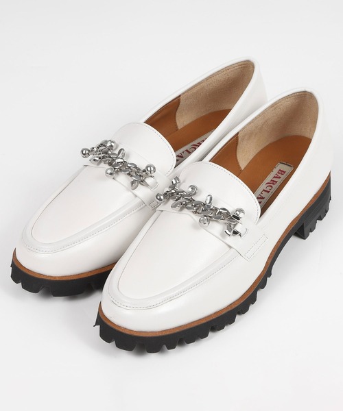BARCLAY(バークレー)の「BARCLAY(バークレー)ビジューデザイン厚底ローファー(ローファー・レディース・アイボリー・22.5cm/23cm/23.5cm/24cm)」の1枚目の写真