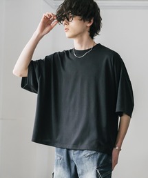 Rocky Monroe | AIR TEC+ 接触冷感・遮熱・UVカット 多機能オーバーサイズショート丈半袖Tシャツ(Tシャツ/カットソー)