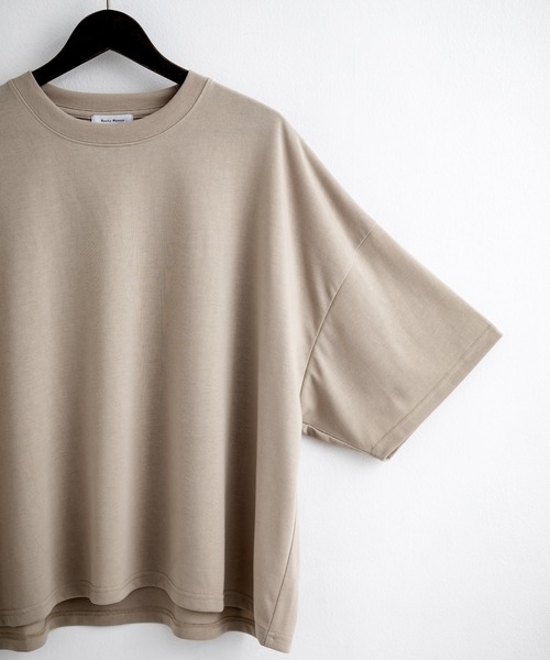 Rocky Monroe（ロッキーモンロー）の「AIR TEC+ 接触冷感・遮熱・UVカット 多機能オーバーサイズショート丈半袖Tシャツ（Tシャツ/カットソー・メンズ・ブラック/グレイッシュベージュ/ブルー/チャコール/ネイビー/ピンク/ホワイト・M/XL/L）」の22枚目の写真