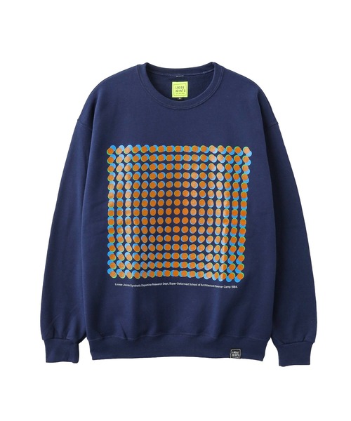 styles(スタイルス)の「LOOSEJOINTS ED DAVIS SUPERDEFORMED GREW NECK LF25FL006ED(スウェット・メンズ・オレンジ/ネイビー・L/M)」の2枚目の写真
