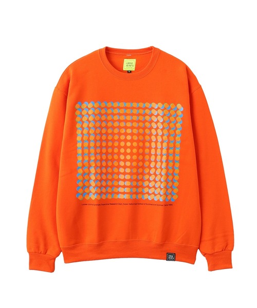 styles(スタイルス)の「LOOSEJOINTS ED DAVIS SUPERDEFORMED GREW NECK LF25FL006ED(スウェット・メンズ・オレンジ/ネイビー・L/M)」の1枚目の写真