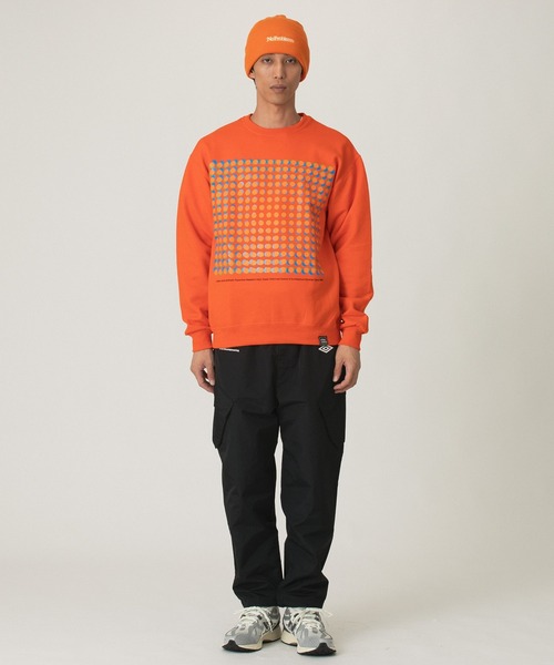 styles(スタイルス)の「LOOSEJOINTS ED DAVIS SUPERDEFORMED GREW NECK LF25FL006ED(スウェット・メンズ・オレンジ/ネイビー・L/M)」の6枚目の写真