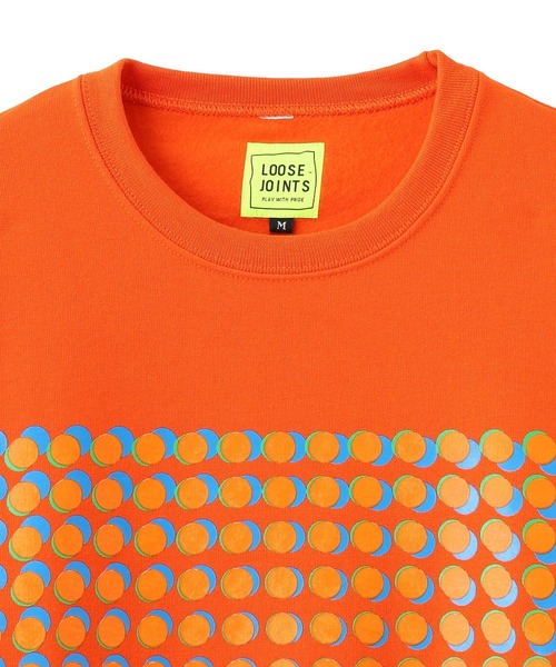 styles(スタイルス)の「LOOSEJOINTS ED DAVIS SUPERDEFORMED GREW NECK LF25FL006ED(スウェット・メンズ・オレンジ/ネイビー・L/M)」の8枚目の写真