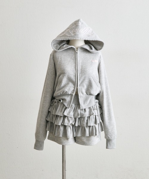 OLIVE des OLIVE（オリーブデオリーブ）の「フリルティアードショートパンツ（その他パンツ・レディース・トップグレー/ドット/ピンク・FREE）」の6枚目の写真