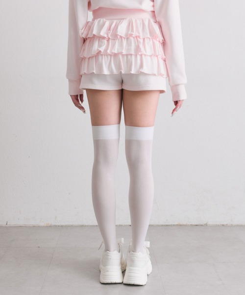 OLIVE des OLIVE（オリーブデオリーブ）の「フリルティアードショートパンツ（その他パンツ・レディース・トップグレー/ドット/ピンク・FREE）」の22枚目の写真