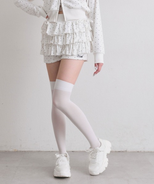 OLIVE des OLIVE（オリーブデオリーブ）の「フリルティアードショートパンツ（その他パンツ・レディース・トップグレー/ドット/ピンク・FREE）」の10枚目の写真