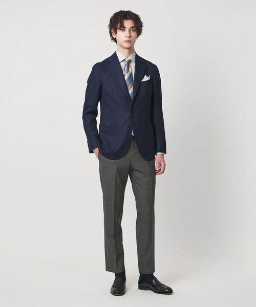 UNITED ARROWS(ユナイテッドアローズ)の「ピンヘッド トロピカル サイドエクステンド ノープリーツ スラックス COMFORT EASY‐MODEL ウォッシャブル ストレッチ イージーケア(スラックス・メンズ・ダークグレー・48/50/46/44/42)」の3枚目の写真