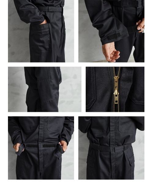 MILITARY(ミリタリー)の「実物 新品 デッドストック 米軍 FLAME RESISTANT ウエストアジャスター エンジニア カバーオール(つなぎ/オールインワン・メンズ・ネイビー・46S/42S/44S/40L/40S)」の9枚目の写真