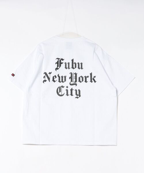 FUBU( フブ)の「FUBU フブ ブランド Studs Logo TShirts/スタッドロゴTシャツ(Tシャツ/カットソー・メンズ・ホワイト/ブラック・XXL/XL/L/M)」の3枚目の写真