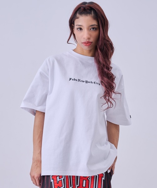 FUBU( フブ)の「FUBU フブ ブランド Studs Logo TShirts/スタッドロゴTシャツ(Tシャツ/カットソー・メンズ・ホワイト/ブラック・XXL/XL/L/M)」の2枚目の写真