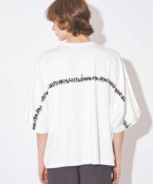 beautiful people（ビューティフルピープル）の「suvin compact jerseymany little people T（Tシャツ/カットソー・レディース・オフホワイト/ブラック・36/38）」の2枚目の写真