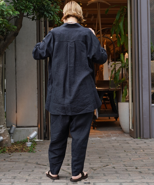 JOURNAL STANDARD LUXE(ジャーナルスタンダード ラックス)の「40リネン レギュラーカラーシャツ(シャツ/ブラウス・レディース・ブラック/ベージュ・FREE)」の21枚目の写真