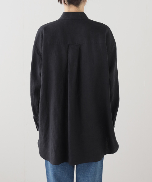 JOURNAL STANDARD LUXE(ジャーナルスタンダード ラックス)の「40リネン レギュラーカラーシャツ(シャツ/ブラウス・レディース・ブラック/ベージュ・FREE)」の12枚目の写真