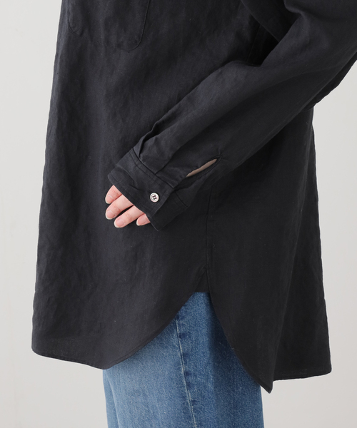 JOURNAL STANDARD LUXE(ジャーナルスタンダード ラックス)の「40リネン レギュラーカラーシャツ(シャツ/ブラウス・レディース・ブラック/ベージュ・FREE)」の14枚目の写真