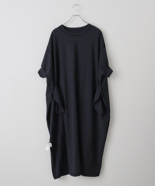 FRAMeWORK（フレームワーク）の「≪WEB限定 / 追加≫ポケットツキジャージドレス（ワンピース・レディース・チャコールグレー/ブラック・36/38）」の12枚目の写真
