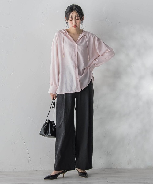 Droite lautreamont（ドロワットロートレアモン）の「ワイドポケットタックパンツ（スラックス・レディース・カーキ/ブラック・S/M）」の15枚目の写真
