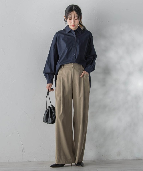 Droite lautreamont（ドロワットロートレアモン）の「ワイドポケットタックパンツ（スラックス・レディース・カーキ/ブラック・S/M）」の17枚目の写真